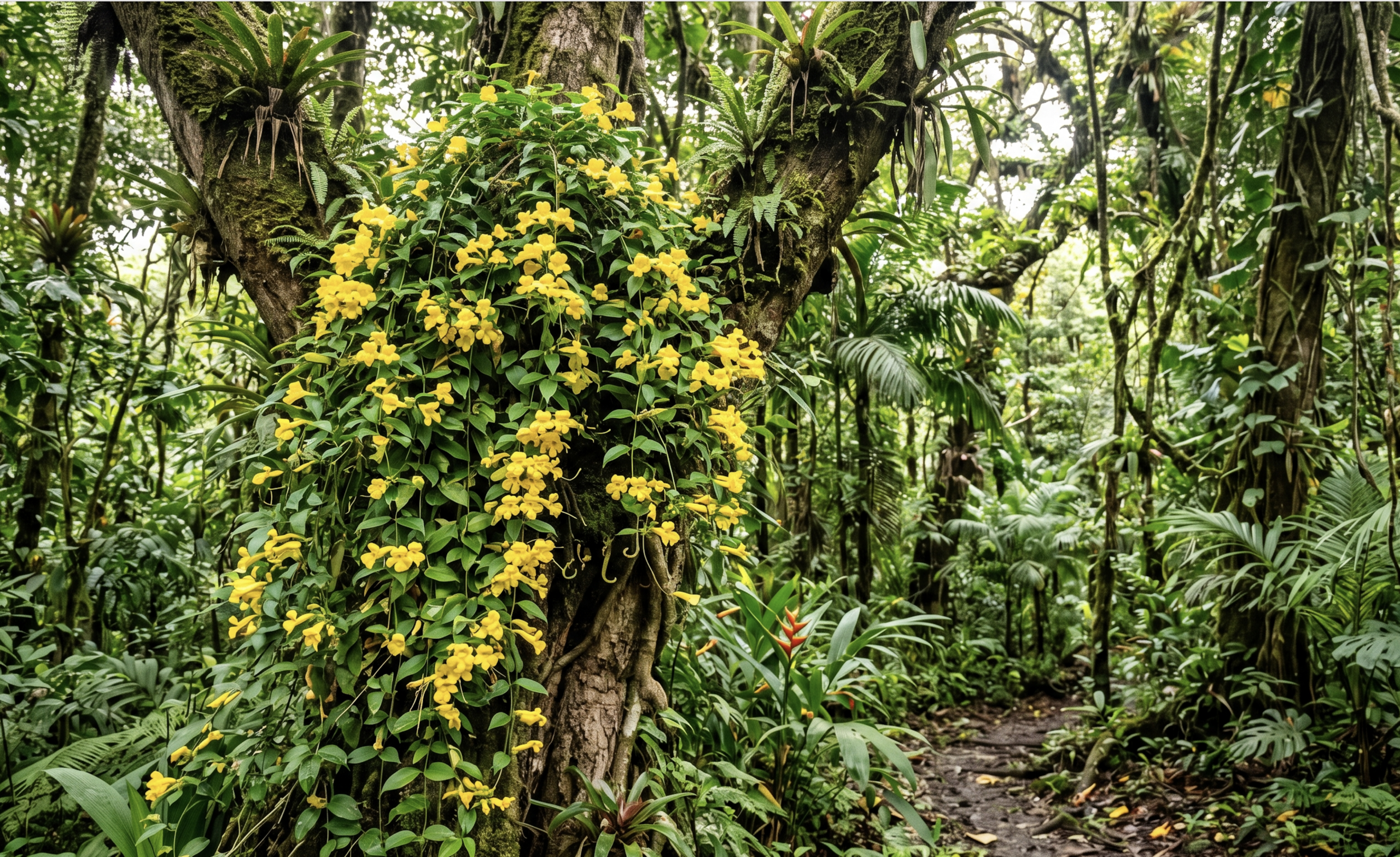 Cat’s Claw vine in a tropical forest representing the history behind Homiez Botanicals
